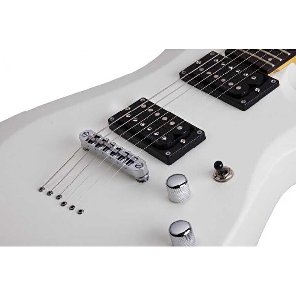 Schecter C-6 Deluxe Saten Beyaz Elektro Gitar
