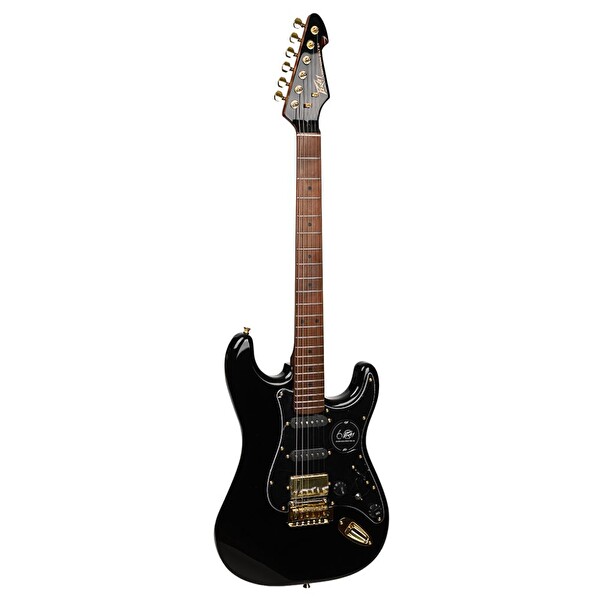 Peavey Raptor Lightning Bolt ST 60th HSS Stratocaster Altın Donanımlı Siyah Elektro Gitar