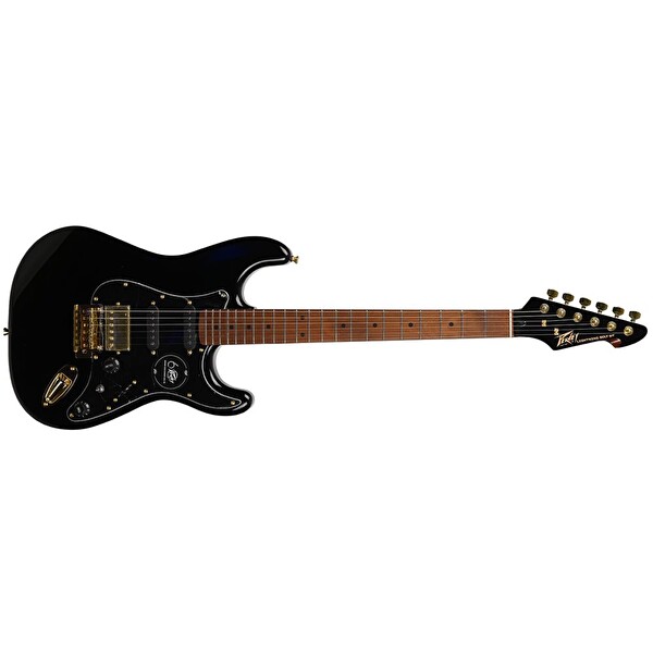 Peavey Raptor Lightning Bolt ST 60th HSS Stratocaster Altın Donanımlı Siyah Elektro Gitar