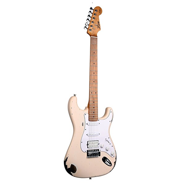 Lea RLC-100 SP Limited Edition Heavy Relic Deniz Kabuğu Pembesi Elektro Gitar