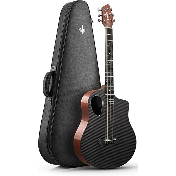 Donner RISING-G1 Karbon Fiber Parlak Kahverengi Akustik Gitar