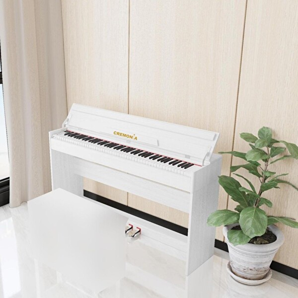 Cremonia 58817 WH Piyano Taburesi Beyaz