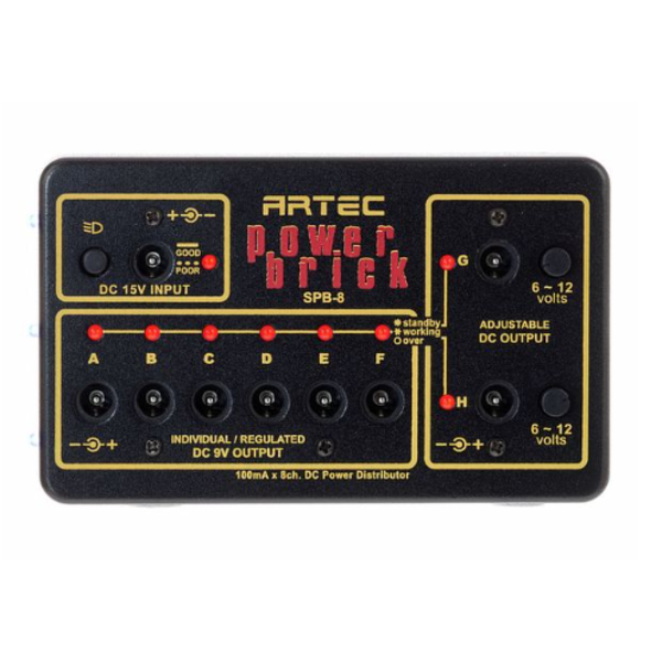 Artec CPB-8 Pedal Power 8 Çıkışlı Pedal Güç Kaynağı