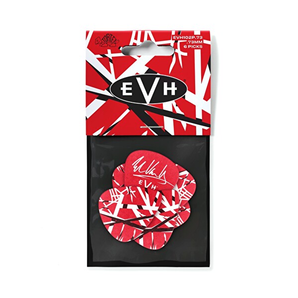Jim Dunlop EVH102P.73 EVH Frankenstein 6'lı Paket Pena 0.73 MM