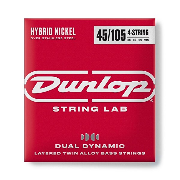 Jim Dunlop DBHYN45105 Hibrit Nikel Bas Gitar Teli (45-105)
