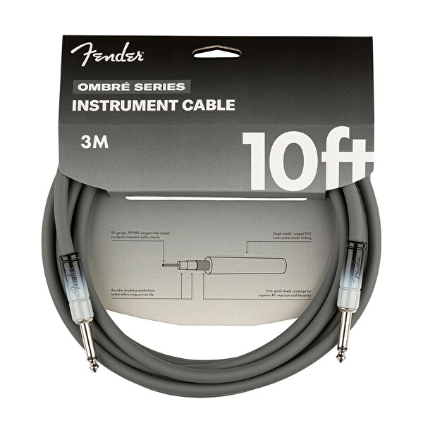 Fender Ombre Düz/Düz Uçlu 3 M Gümüş Dumanı Enstrüman Kablosu