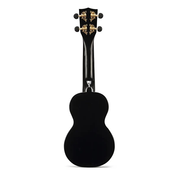 Mahalo Art Serisi Küçük Boy Ukulele Black Skull - Kuru Kafa Desenli
