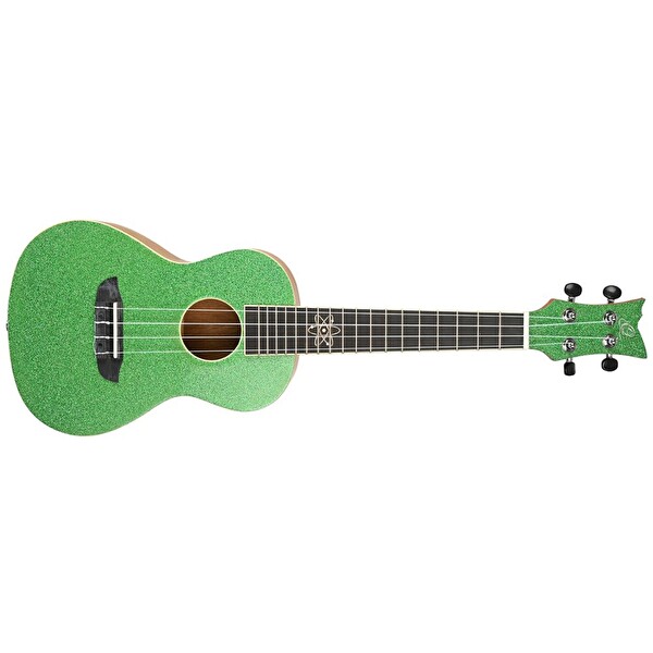 Dmx Element Serisi Konser Boy Ukulele Glitter Green - Parlak Yeşil