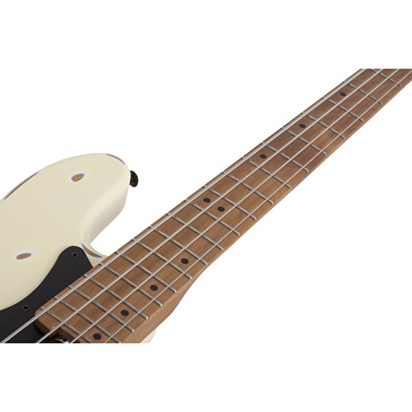 Schecter J-4 Sixx Bas Gitar Worn Ivory - Eskitilmiş Fildişi