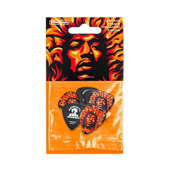 Jim Dunlop JHP14HV Hendrix Voodoo Fire 6'lı Paket Pena