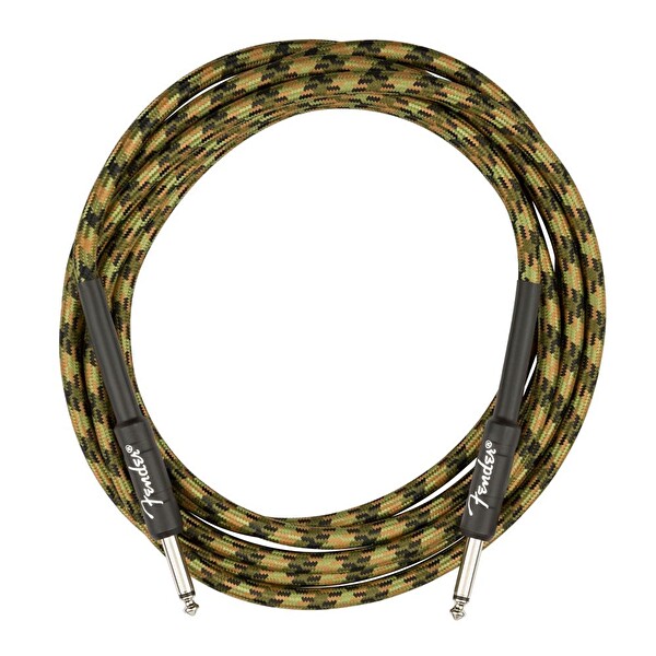Fender Profesyonel Düz/Düz Uçlu 5 M Woodland Camo Enstrüman Kablosu
