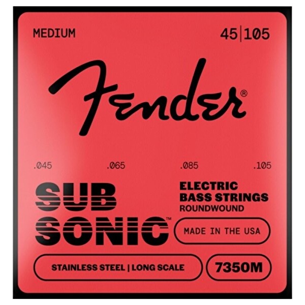 Fender SubSonic 7350M Paslanmaz Çelik Uzun Ölçek 45-105 Bas Gitar Teli