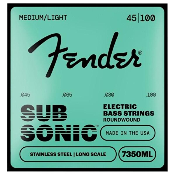Fender SubSonic 7350ML Paslanmaz Çelik Uzun Ölçek 45-100 Bas Gitar Teli