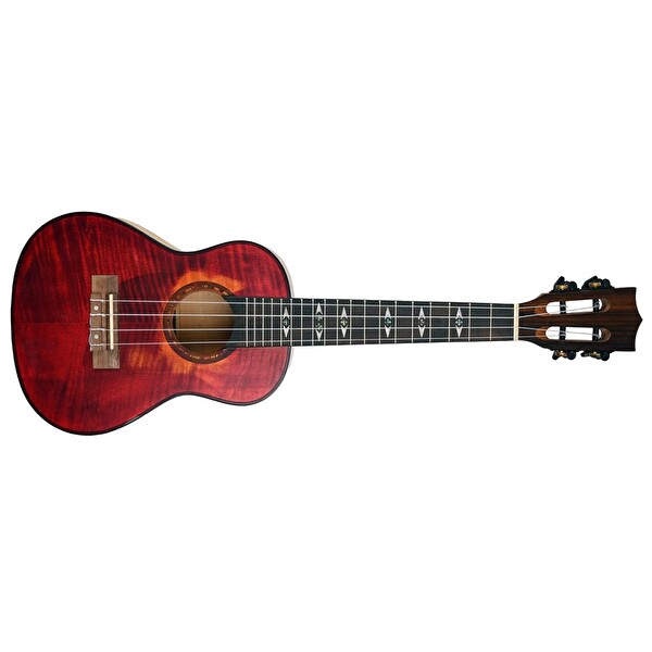Dmx Flame Serisi Konser Boy Ukulele Cherry Flame - Vişne Rengi