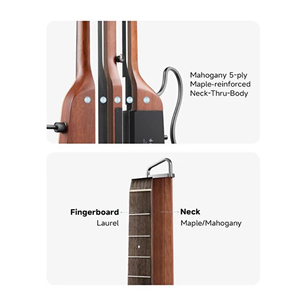 Donner Hush-I Pro Elektro Akustik Gitar Natural Ladin - Doğal Ladin