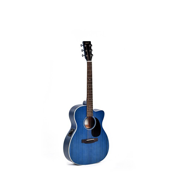 Ditson 000C-10E-TBL Elektro Akustik Gitar Tranclucent Ultramarine Blue - Mavi