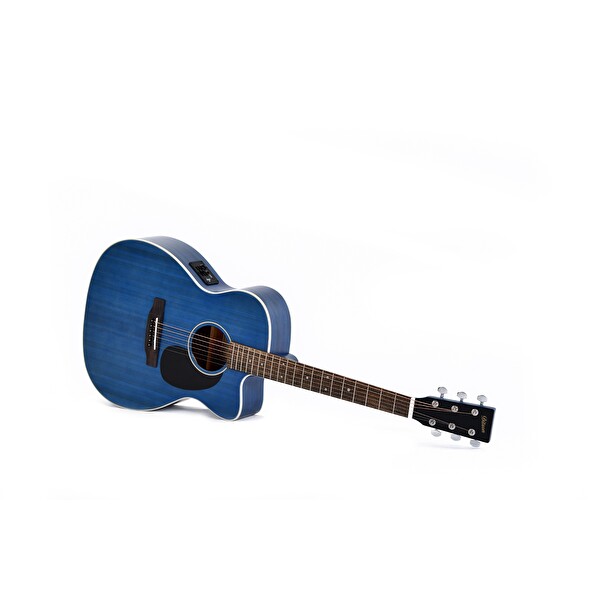 Ditson 000C-10E-TBL Elektro Akustik Gitar Tranclucent Ultramarine Blue - Mavi