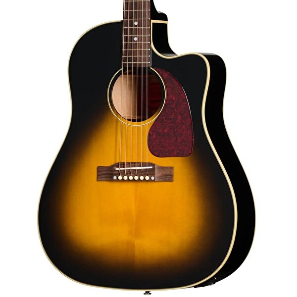 Epiphone J-45 Standart EC Elektro Akustik Gitar Vintage Sunburst