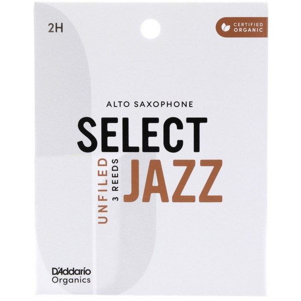 D'Addario Woodwinds Organic Select Jazz Kesimsiz Alto Saksafon Kamışı 3'lü No: 2 Sert