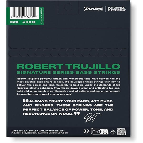 Jim Dunlop RTN45105 Robert Trujillo Nikel Sarımlı Bas Gitar Teli (45-105)