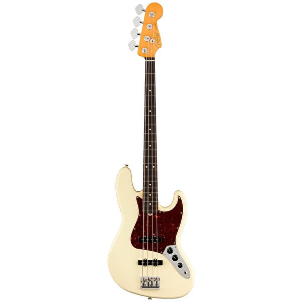 Fender American Professional II Jazz Bass Gülağacı Klavye Olympic White Bas Gitar - Beyaz