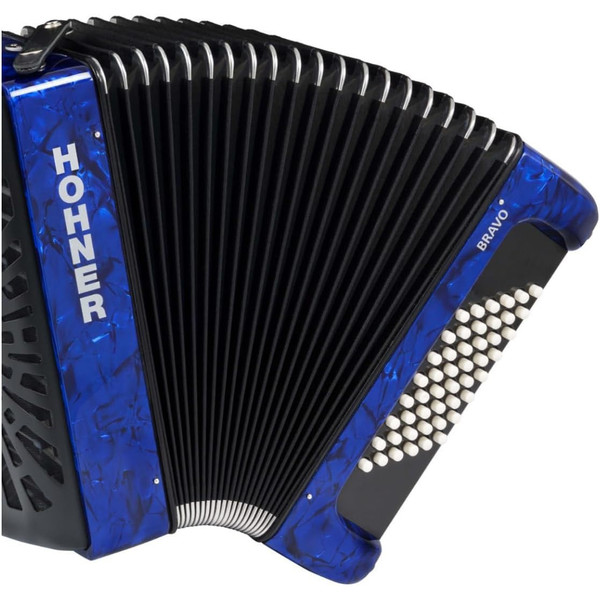 Hohner A16542 Bravo II 48 Akordiyon Koyu Mavi
