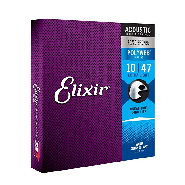 Elixir 11000 Polyweb Bronze Ekstra Hafif Akustik Gitar Teli - 0.010 - 0.047