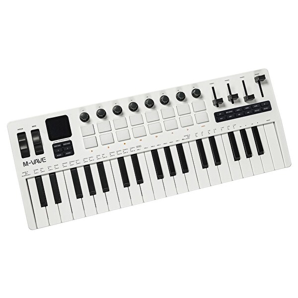 M-Vave SMK-37 PRO 37 Tuşlu Aftertouch Midi Klavye - Beyaz