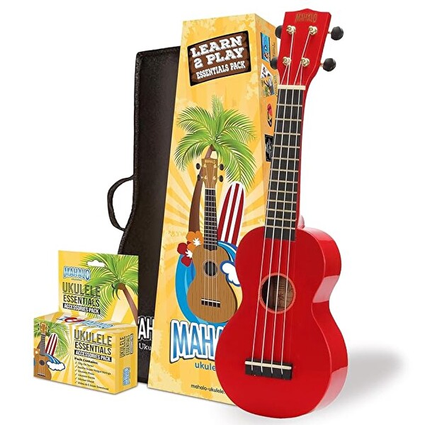 Mahalo Öğren 2 Çal Ukulele Seri Kırmızı