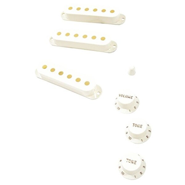 Fender Pure Vintage 60s Stratocaster Manyetik Kapağı Aksesuar Kiti Beyaz