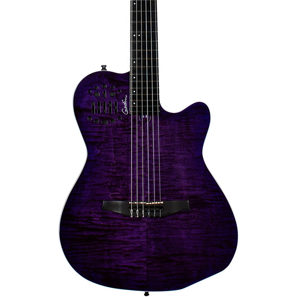Godin ACS Naylon Steve Stevens Signature 25. Yıl Özel Seri Elektro Klasik Gitar Mor