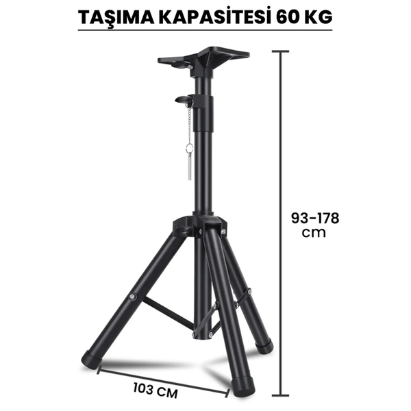 Larkin HS20 Üst Kalite Ağır Hoparlör Standı Ayağı Sehpası - Taşıma Çantası