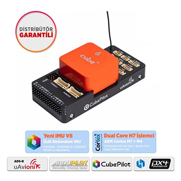 Pixhawk The Cube Orange+ (IMU V8) Standard Set Otopilot Sistemi (ADS-B Carrier Board)