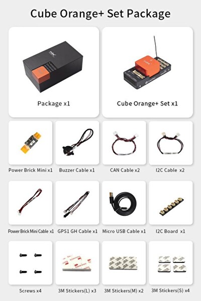Pixhawk The Cube Orange+ (IMU V8) Standard Set Otopilot Sistemi (ADS-B Carrier Board)