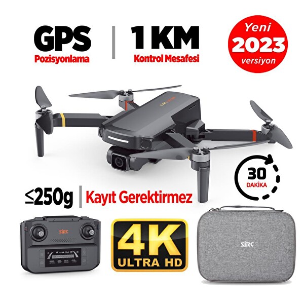 SJRC F5S Pro 4K Kameralı Drone Seti 1 KM Menzil 30 Dakika Uçuş Süresi ve Çanta