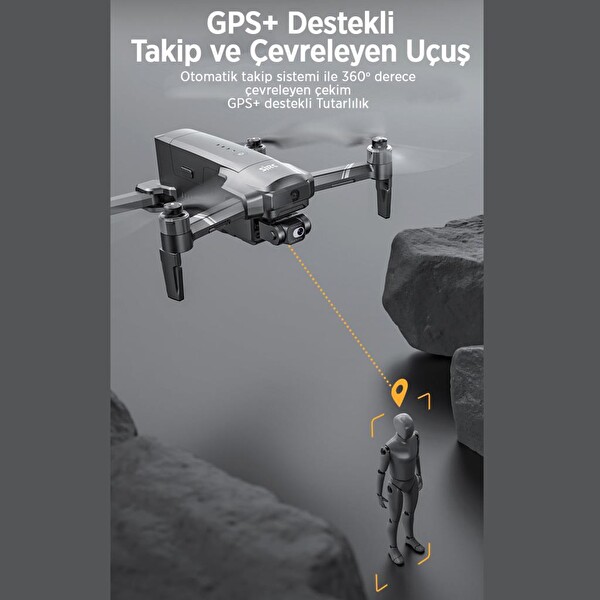 SJRC F22 S2 Pro+ 4K Kameralı Drone Seti-6KM Menzil+Çarpışma Sensörü 40 Dakika Uçuş Süresi-Çanta-EIS