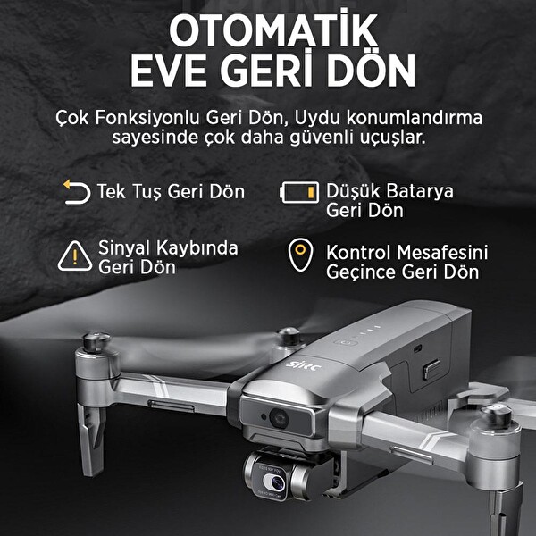 SJRC F22 S2 Pro+ 4K Kameralı Drone Seti-6KM Menzil+Çarpışma Sensörü 40 Dakika Uçuş Süresi-Çanta-EIS