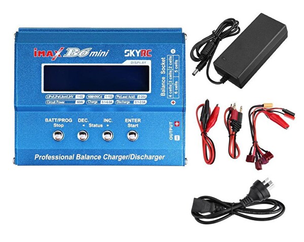 Skyrc İmax B6 Mini Profesyonel Şarj Aleti Orjinal +AC/DC Şarj Adaptörü EU-12V5A