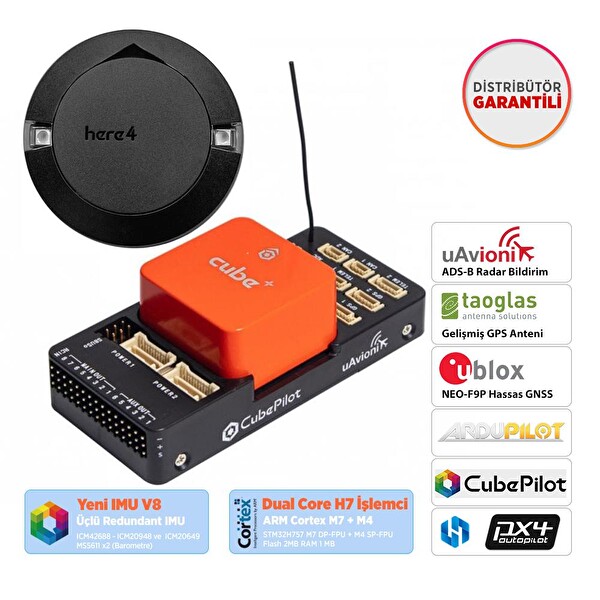 CubePilot Pixhawk The Cube Orange+ (IMUV8) Standard Set Otopilot ADS-B Carrier+HERE4 Multiband RTK CAN GPS/GNSS