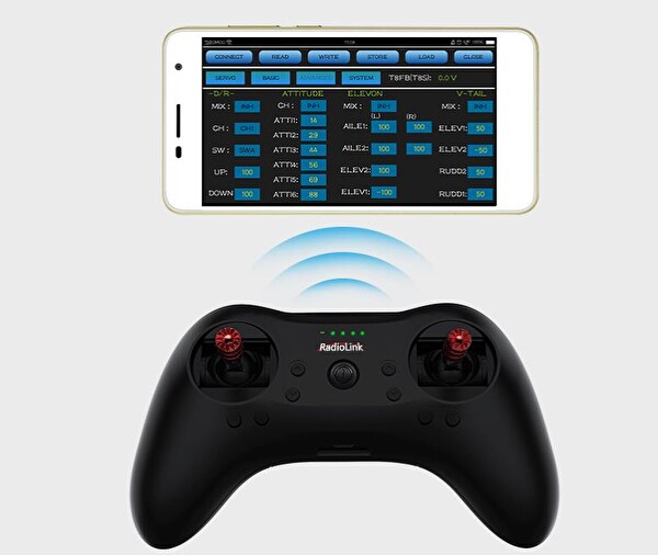 Radiolink T8S BT Bluetooth 2.4 Ghz 8 Kanal Radio Kontrol Uzaktan Kumanda +R8EF Alıcı PPM-PWM-S-BUS Destekli