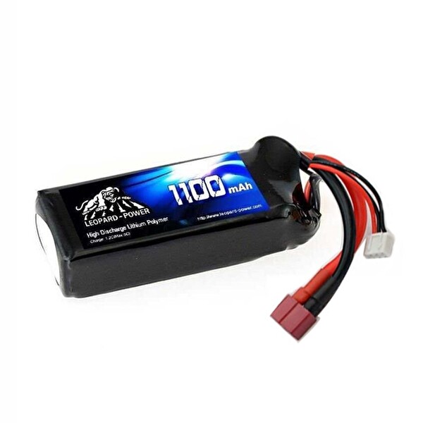 Leopard Power 1100 mAh 7.4V 2S 25C Lityum Polimer Lipo Batarya Pil T Plug
