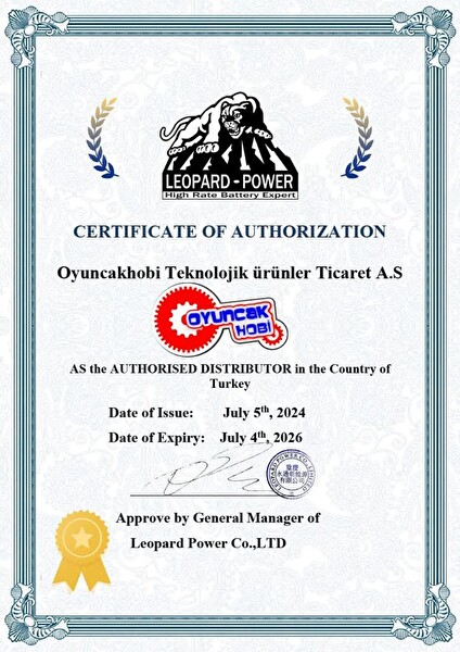 Leopard Power 1100 mAh 7.4V 2S 25C Lityum Polimer Lipo Batarya Pil T Plug