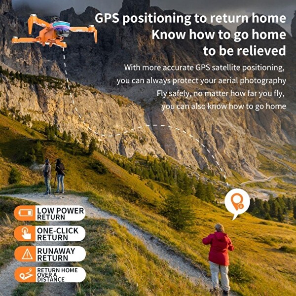 Hzl Store M104 4K Akıllı Fırçasız Brushless Motorlu Drone