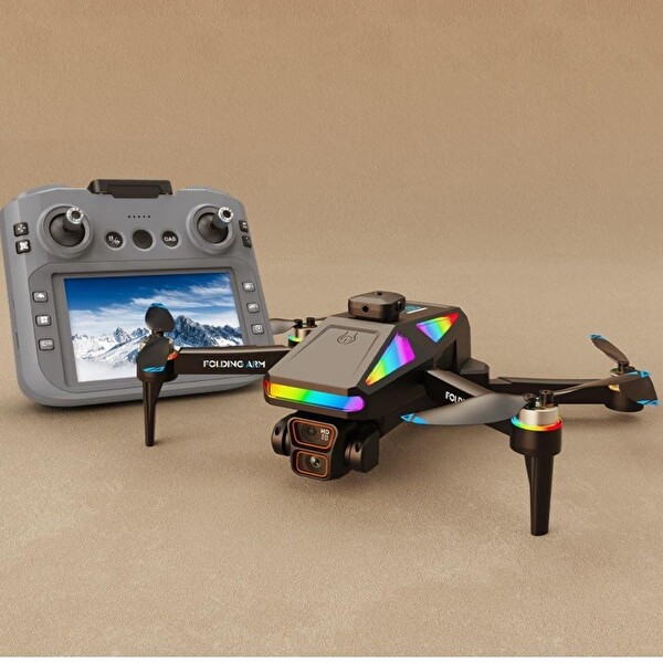 Hzl Store S5 Pro Akıllı 4K HD Kameralı Çift Lensli Katlanabilir Drone