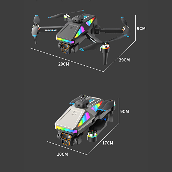 Hzl Store S5 Pro Akıllı 4K HD Kameralı Çift Lensli Katlanabilir Drone