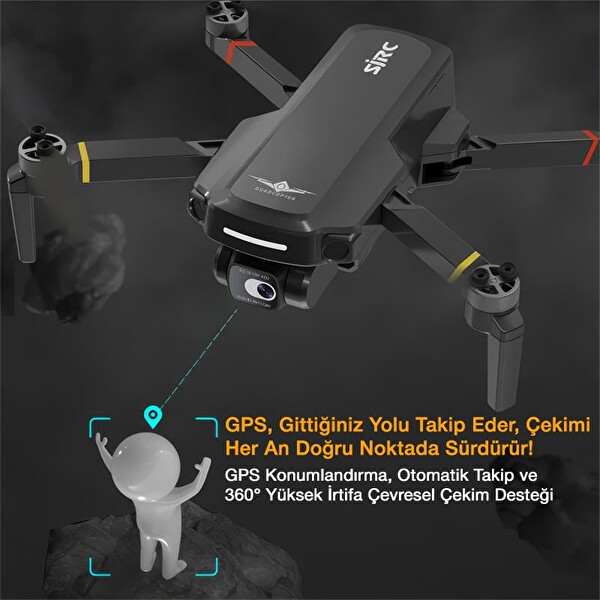 SJRC F5S Pro+ Plus 4K + 3.5KM Menzil + 30 Dakika Uçuş Süresi + Çanta+EIS Gimbal + Takip Modu Kameralı Drone Seti