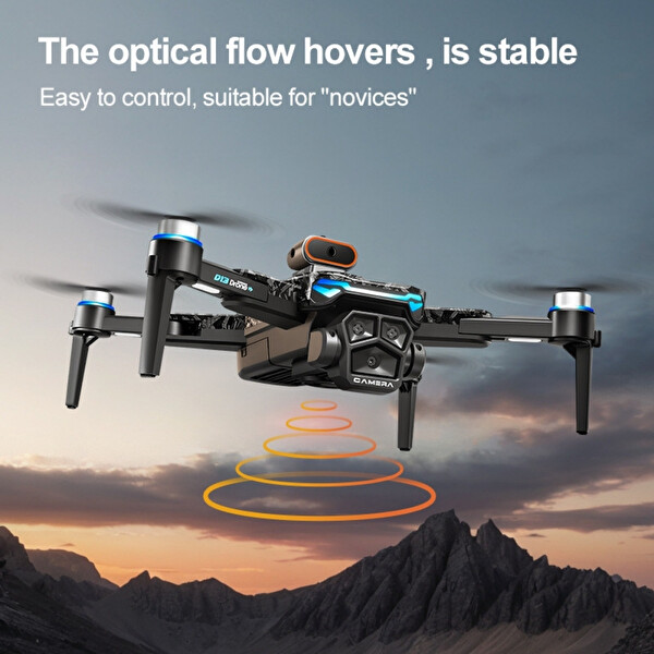 Hzl Store T2 Pro Drone 4K Üç Kameralı GPS WiFi FPV 360° Engel Algılama Büyük Ekran Kumandalı Katlanabilir Drone