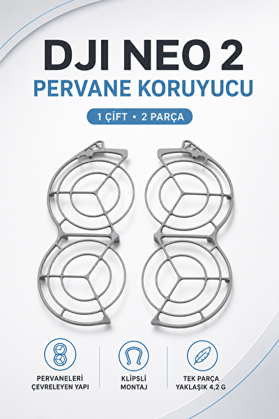 DJI Neo 2 Pervane Koruyucu 1 Çift - Klipsli Drone Pervane Koruma Aparatı