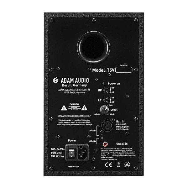Adam Audio T5V 5 Inç Aktif Monitör Hoparlör Tek