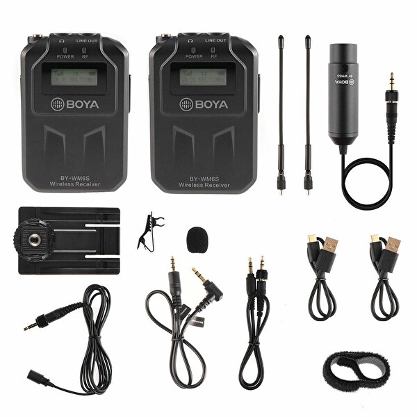 Boya BY-WM6S UHF Kablosuz Yaka Mikrofonu